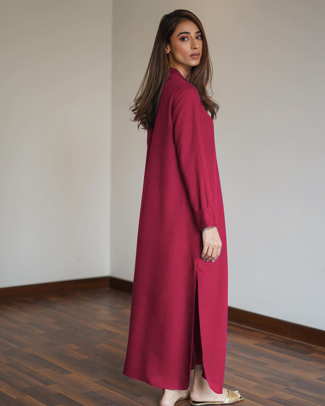 Errabelly Deep Pink Silk Luxe Co-Ord Set | Contemporary Chic Ensemble-