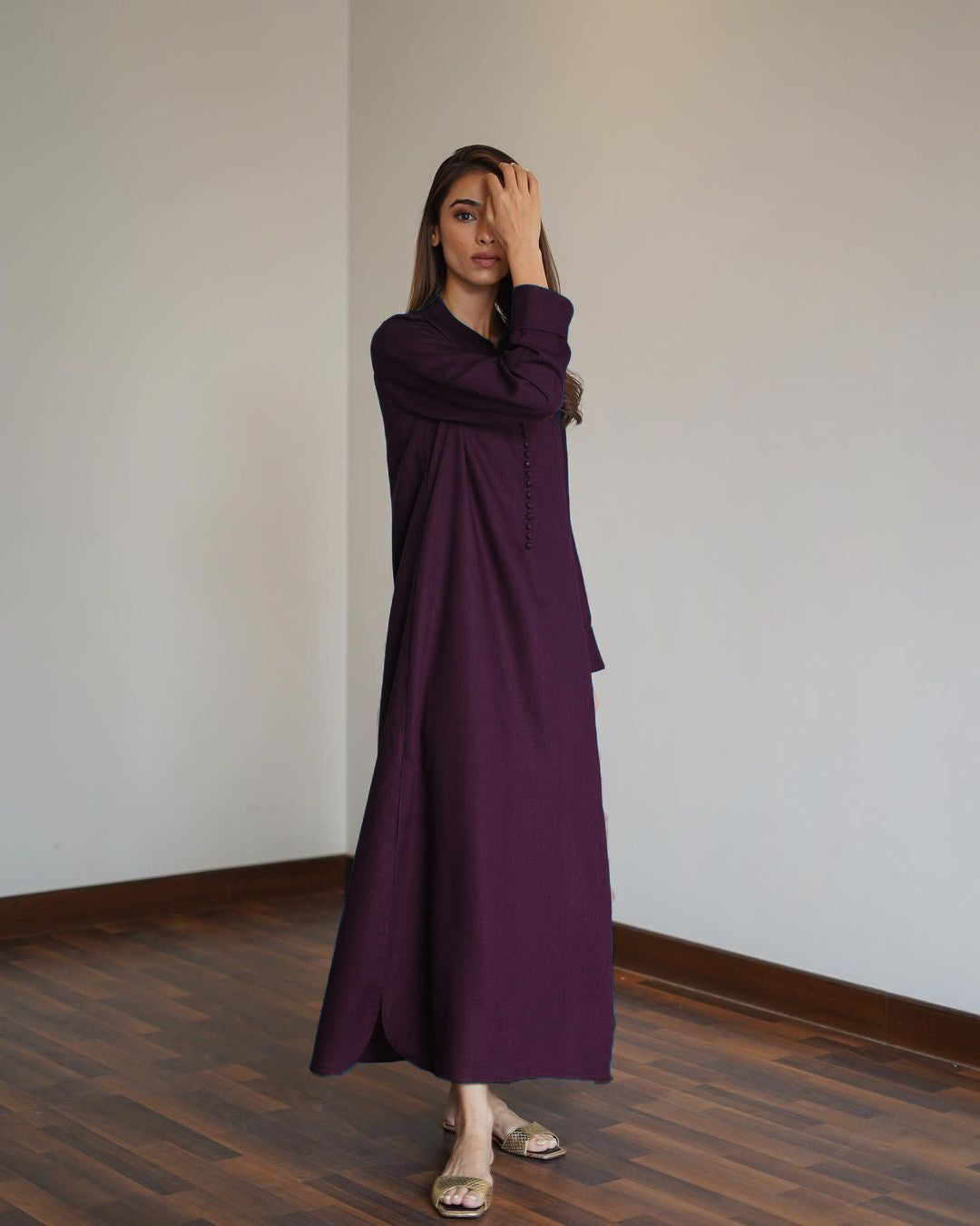 Errabelly Deep Purple Silk Luxe Co-Ord Set | Contemporary Chic Ensemble