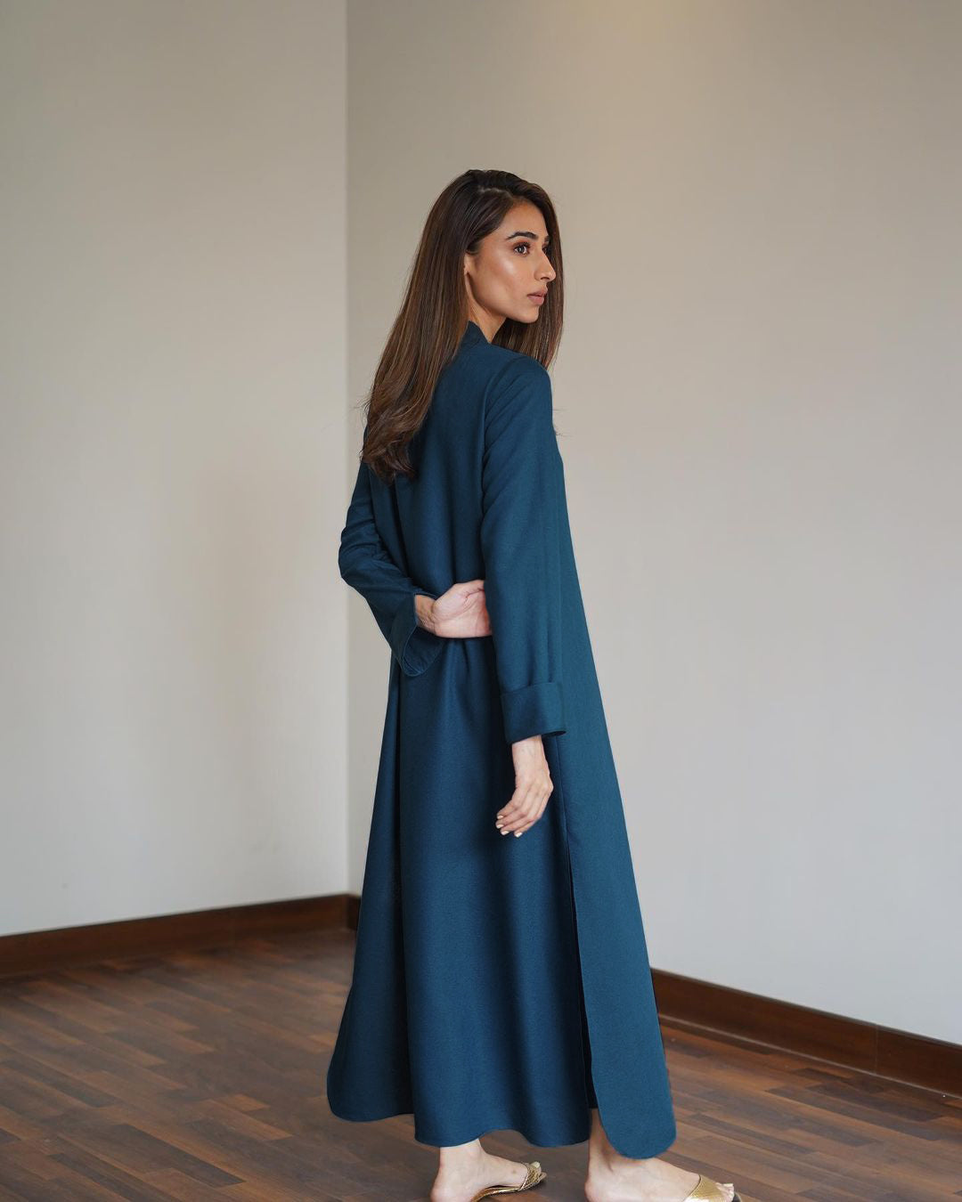 Errabelly Amazon Blue Silk Luxe Co-Ord Set | Contemporary Chic Ensemble