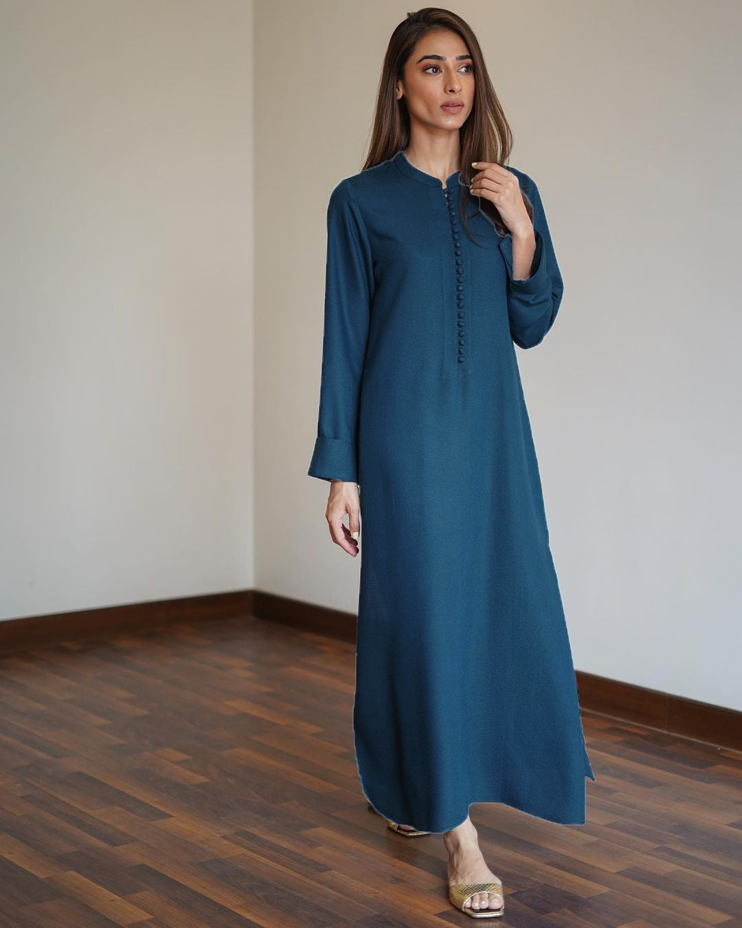 Errabelly Amazon Blue Silk Luxe Co-Ord Set | Contemporary Chic Ensemble