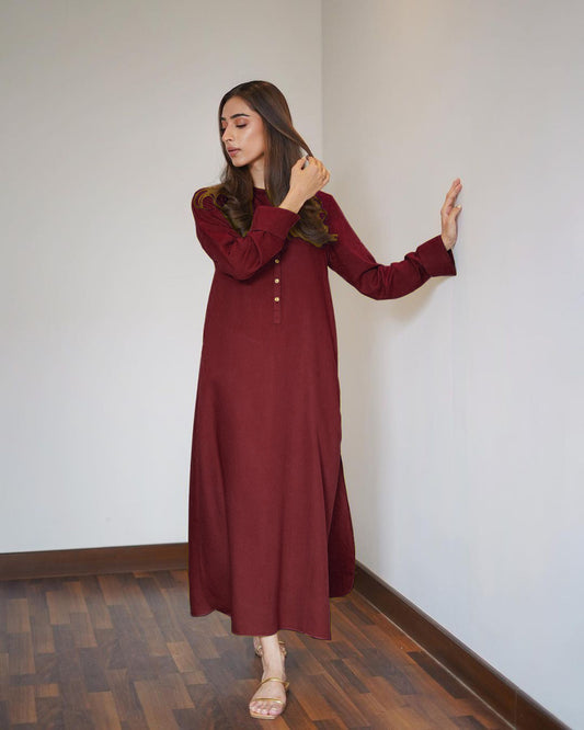 Premium Rose Karandi 3 tired Viscose Silk Co-Ord Set