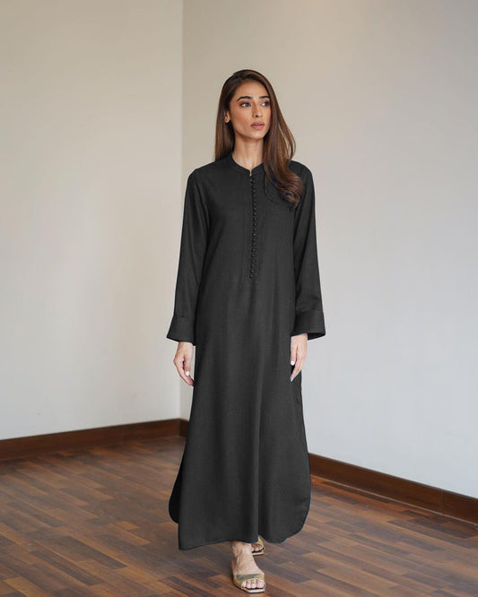 Errabelly Black Silk Luxe Co-Ord Set | Contemporary Chic Ensemble
