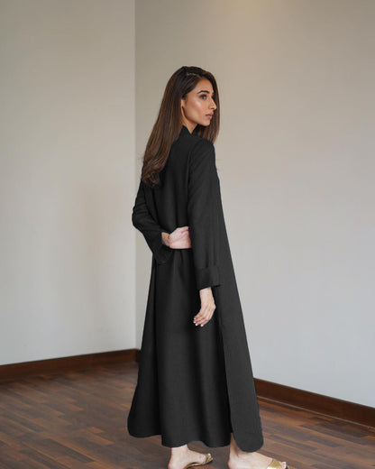 Errabelly Black Silk Luxe Co-Ord Set | Contemporary Chic Ensemble