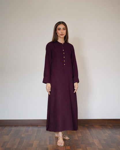 Premium Burgundy Karandi 3 tired Viscose Silk Co-Ord Set-
