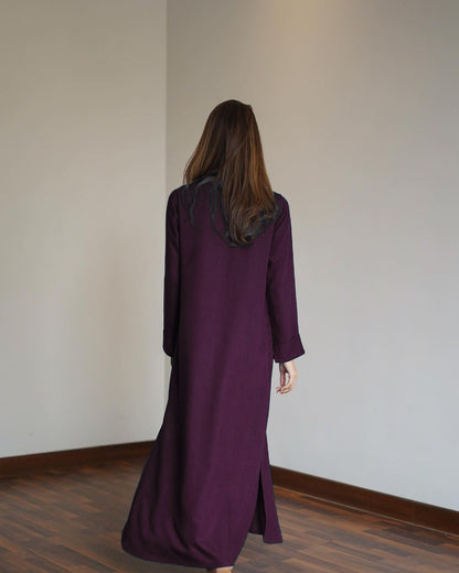 Errabelly Deep Purple Silk Luxe Co-Ord Set | Contemporary Chic Ensemble