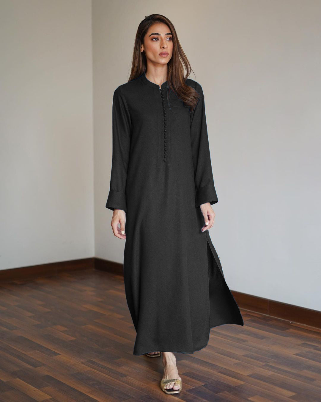 Errabelly Black Silk Luxe Co-Ord Set | Contemporary Chic Ensemble-