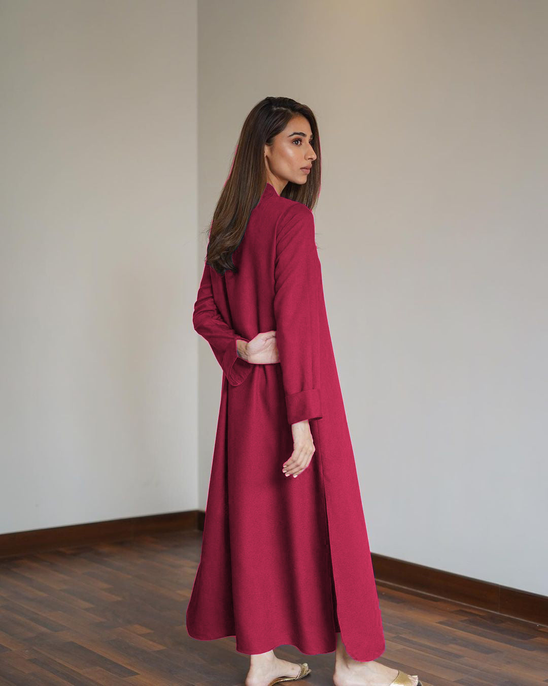 Errabelly Deep Pink Silk Luxe Co-Ord Set | Contemporary Chic Ensemble-
