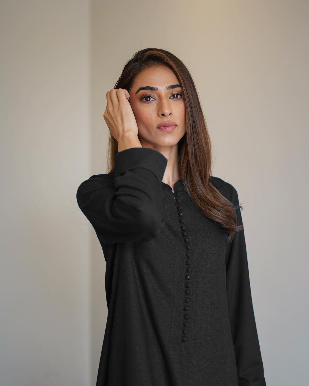 Errabelly Black Silk Luxe Co-Ord Set | Contemporary Chic Ensemble