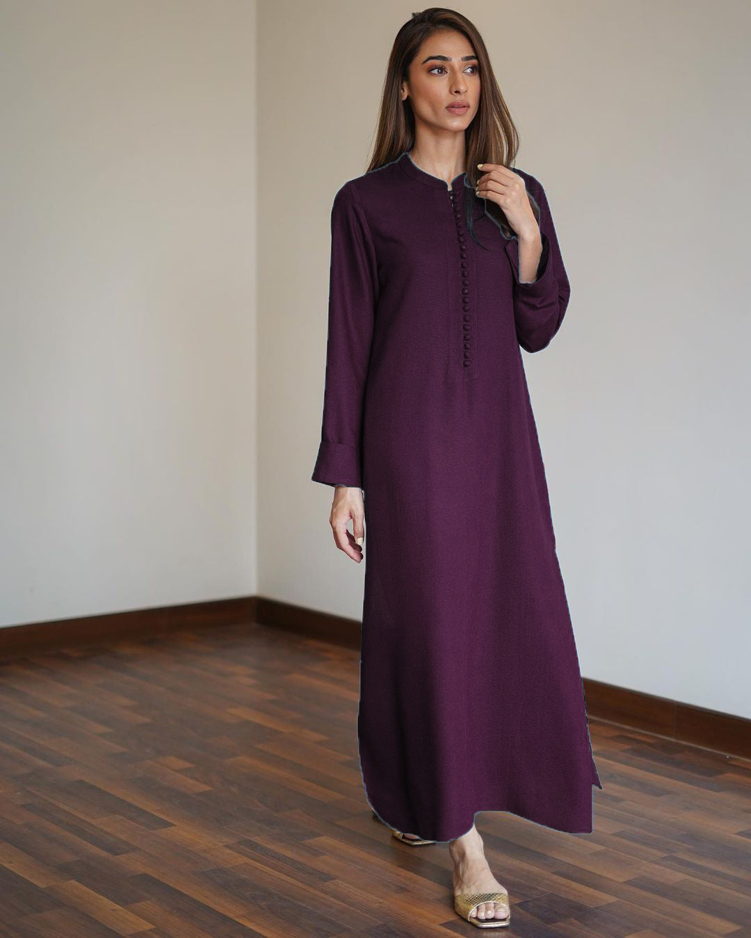 Errabelly Deep Purple Silk Luxe Co-Ord Set | Contemporary Chic Ensemble