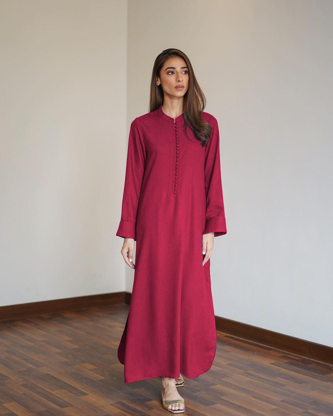 Errabelly Deep Pink Silk Luxe Co-Ord Set | Contemporary Chic Ensemble